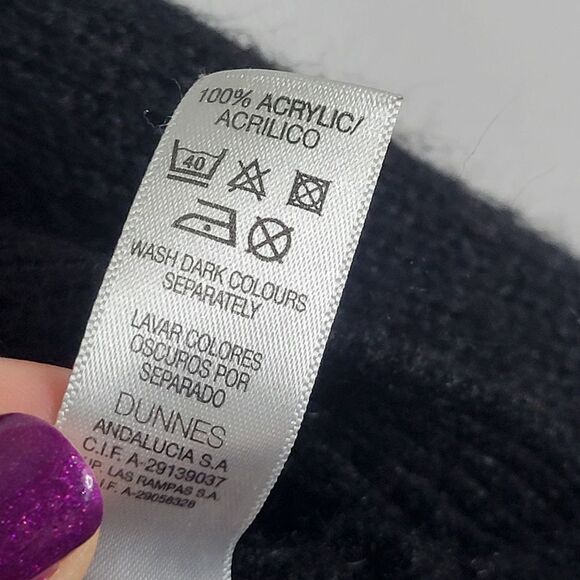 Irish Dunnes Stores Black Poncho with Silver Crest Buttons - Picture 7 of 7